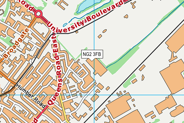 NG2 3FB map - OS VectorMap District (Ordnance Survey)