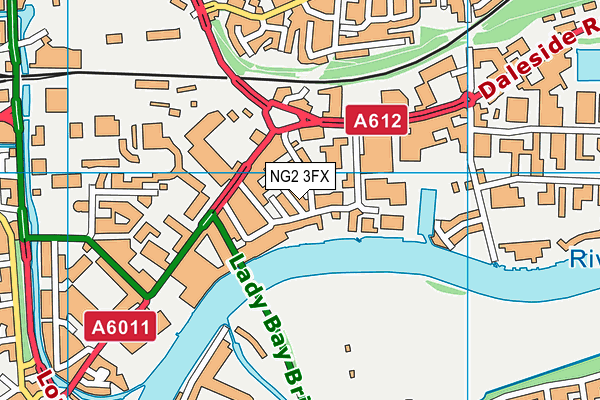 NG2 3FX map - OS VectorMap District (Ordnance Survey)