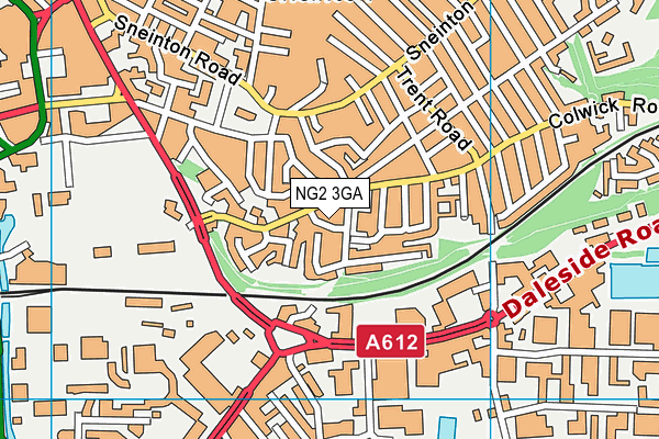 NG2 3GA map - OS VectorMap District (Ordnance Survey)