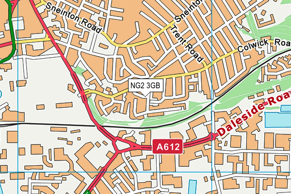 NG2 3GB map - OS VectorMap District (Ordnance Survey)