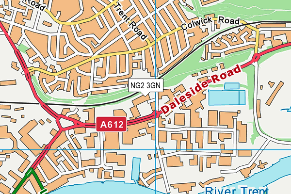 NG2 3GN map - OS VectorMap District (Ordnance Survey)