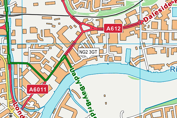 NG2 3GT map - OS VectorMap District (Ordnance Survey)