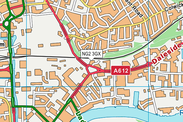 NG2 3GX map - OS VectorMap District (Ordnance Survey)