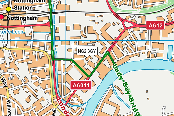 NG2 3GY map - OS VectorMap District (Ordnance Survey)