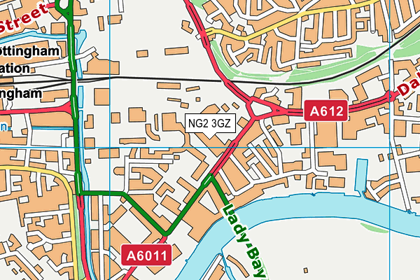 NG2 3GZ map - OS VectorMap District (Ordnance Survey)