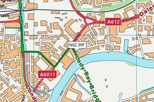 NG2 3HF map - OS VectorMap District (Ordnance Survey)