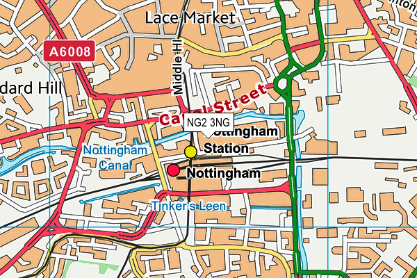 NG2 3NG map - OS VectorMap District (Ordnance Survey)