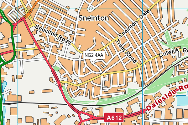 NG2 4AA map - OS VectorMap District (Ordnance Survey)