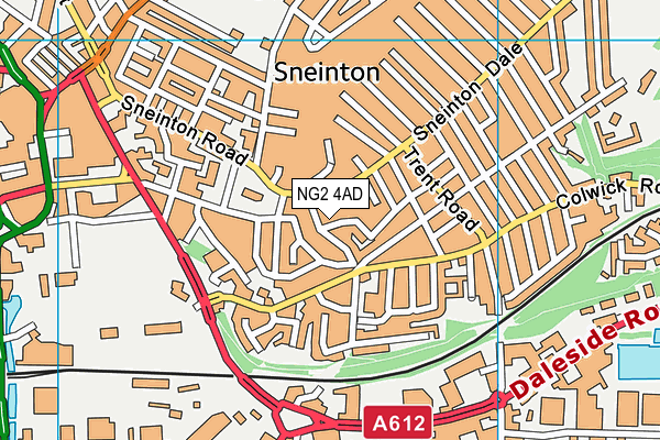 NG2 4AD map - OS VectorMap District (Ordnance Survey)