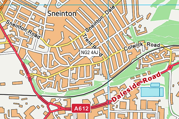 NG2 4AJ map - OS VectorMap District (Ordnance Survey)