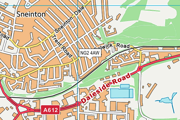 NG2 4AW map - OS VectorMap District (Ordnance Survey)