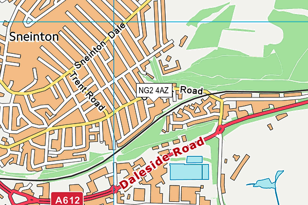 NG2 4AZ map - OS VectorMap District (Ordnance Survey)