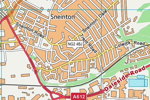 NG2 4BJ map - OS VectorMap District (Ordnance Survey)