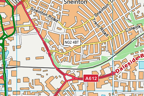 NG2 4BT map - OS VectorMap District (Ordnance Survey)