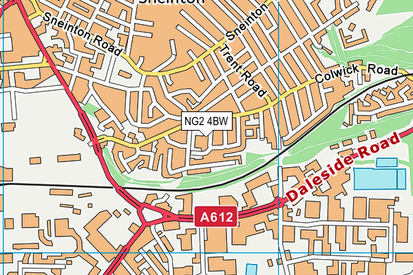 NG2 4BW map - OS VectorMap District (Ordnance Survey)