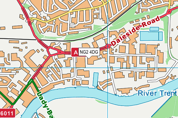 NG2 4DG map - OS VectorMap District (Ordnance Survey)