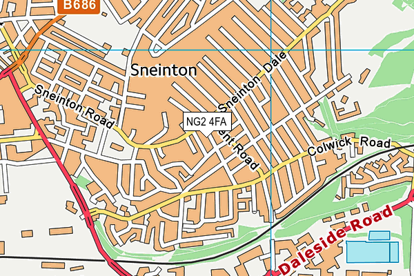 NG2 4FA map - OS VectorMap District (Ordnance Survey)