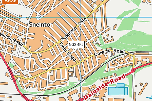 NG2 4FJ map - OS VectorMap District (Ordnance Survey)