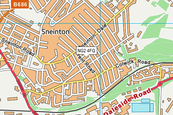 NG2 4FQ map - OS VectorMap District (Ordnance Survey)