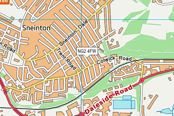 NG2 4FW map - OS VectorMap District (Ordnance Survey)