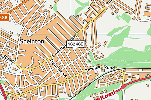 NG2 4GE map - OS VectorMap District (Ordnance Survey)