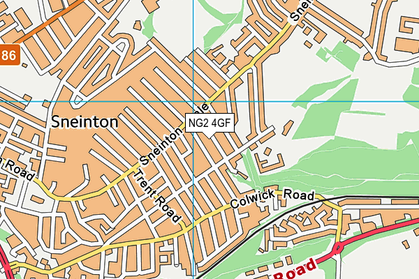 NG2 4GF map - OS VectorMap District (Ordnance Survey)