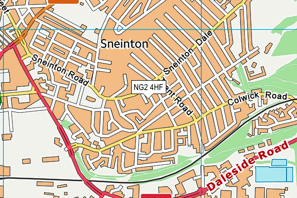 NG2 4HF map - OS VectorMap District (Ordnance Survey)