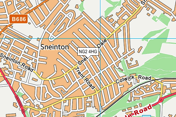 NG2 4HG map - OS VectorMap District (Ordnance Survey)