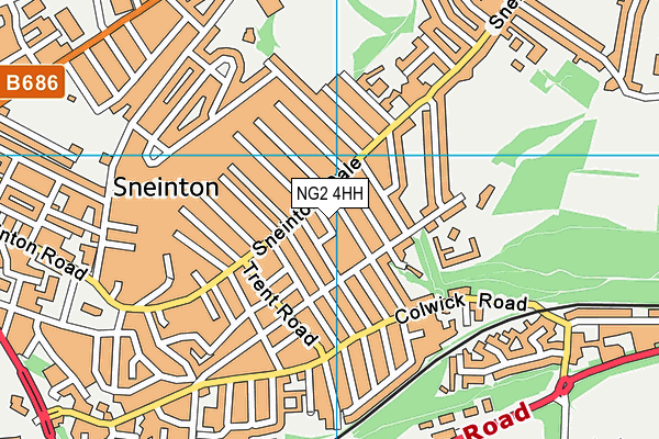 NG2 4HH map - OS VectorMap District (Ordnance Survey)
