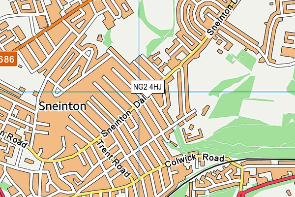 NG2 4HJ map - OS VectorMap District (Ordnance Survey)