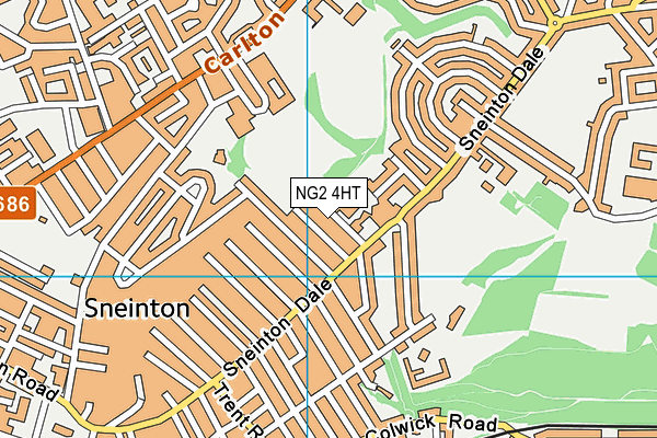 Edale Rise Primary & Nursery School map (NG2 4HT) - OS VectorMap District (Ordnance Survey)