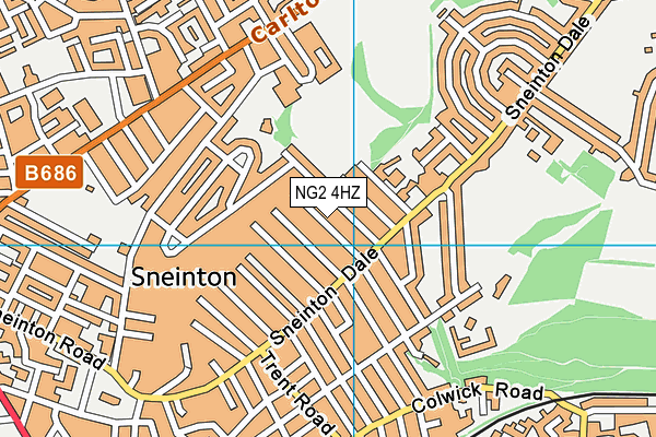 NG2 4HZ map - OS VectorMap District (Ordnance Survey)