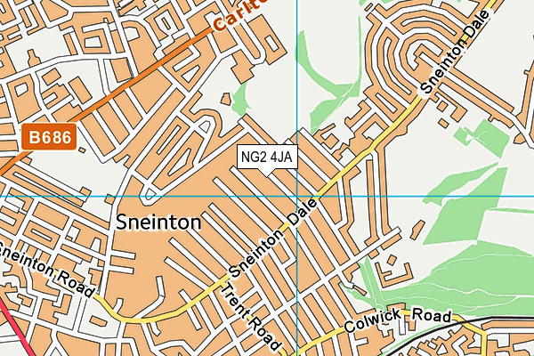 NG2 4JA map - OS VectorMap District (Ordnance Survey)