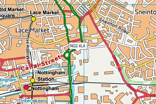 NG2 4LA map - OS VectorMap District (Ordnance Survey)