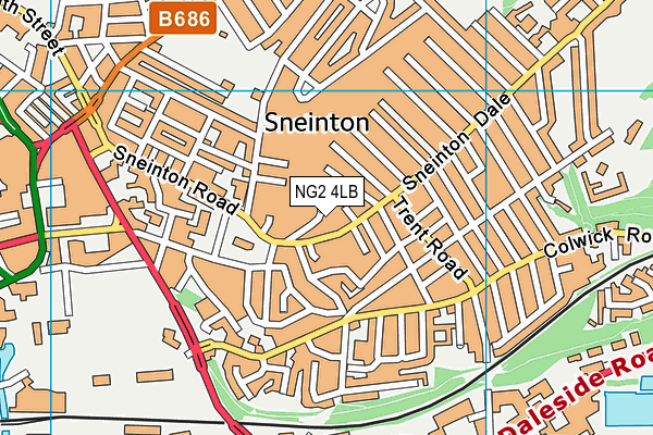 NG2 4LB map - OS VectorMap District (Ordnance Survey)