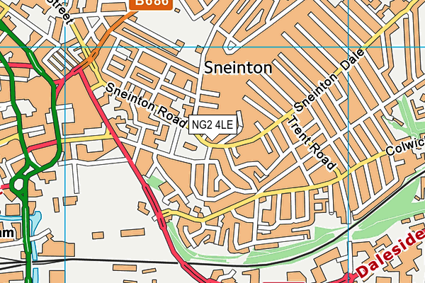 NG2 4LE map - OS VectorMap District (Ordnance Survey)