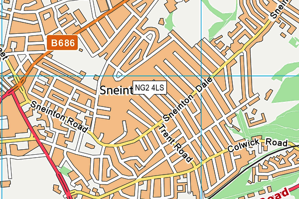 NG2 4LS map - OS VectorMap District (Ordnance Survey)