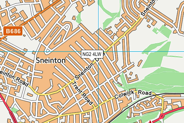 NG2 4LW map - OS VectorMap District (Ordnance Survey)