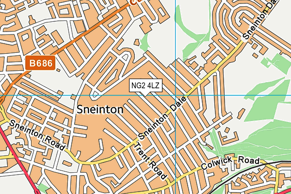 NG2 4LZ map - OS VectorMap District (Ordnance Survey)