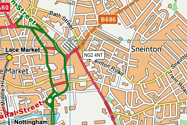 NG2 4NT map - OS VectorMap District (Ordnance Survey)