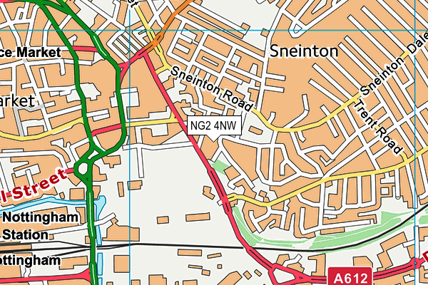 NG2 4NW map - OS VectorMap District (Ordnance Survey)