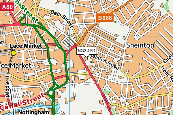 NG2 4PD map - OS VectorMap District (Ordnance Survey)