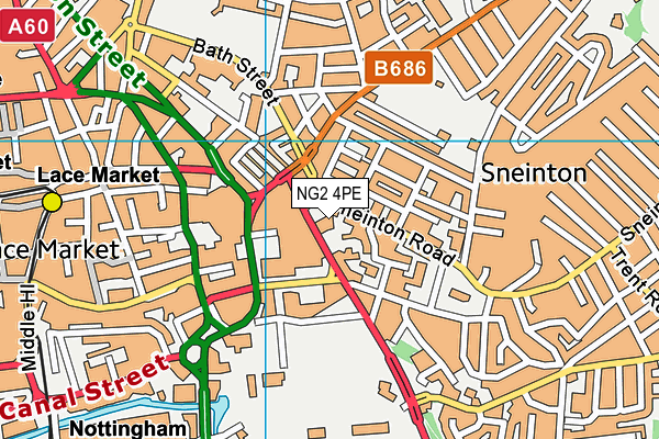 NG2 4PE map - OS VectorMap District (Ordnance Survey)