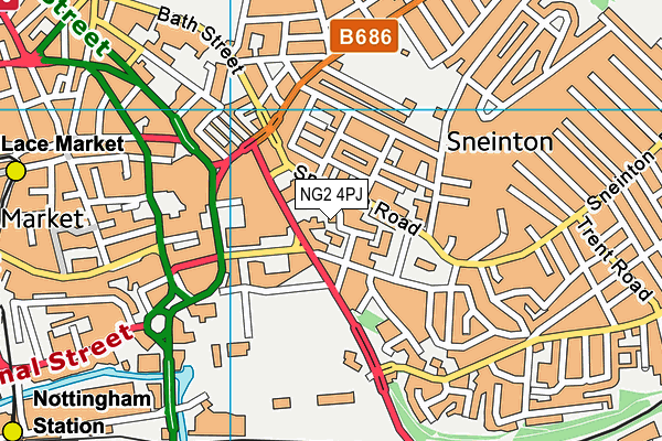 NG2 4PJ map - OS VectorMap District (Ordnance Survey)