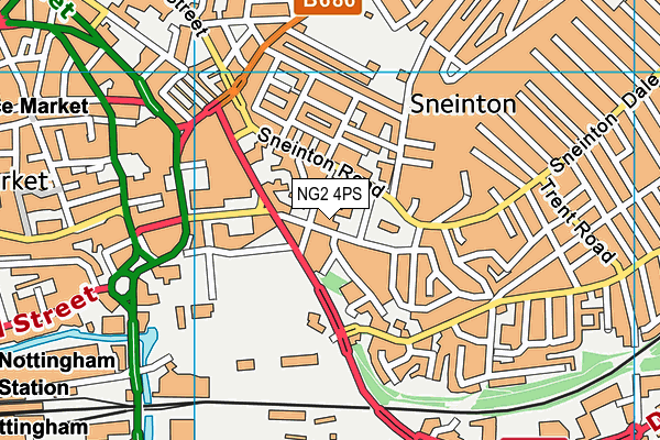 NG2 4PS map - OS VectorMap District (Ordnance Survey)