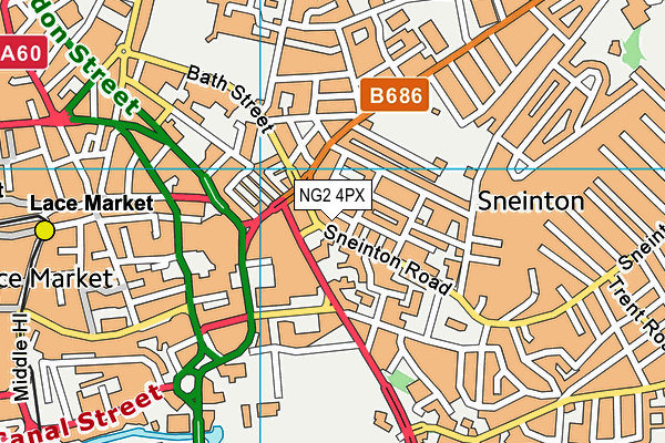 NG2 4PX map - OS VectorMap District (Ordnance Survey)