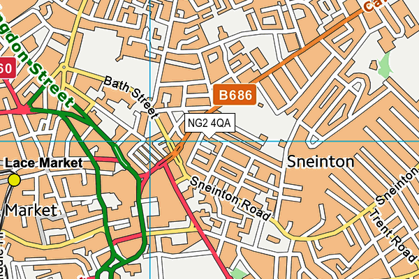 NG2 4QA map - OS VectorMap District (Ordnance Survey)