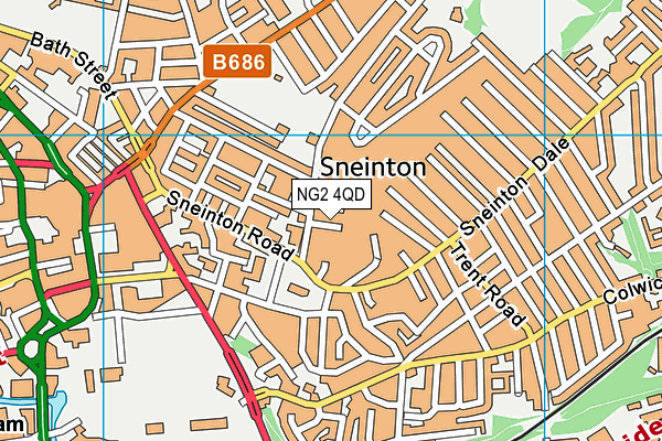 NG2 4QD map - OS VectorMap District (Ordnance Survey)