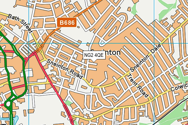 NG2 4QE map - OS VectorMap District (Ordnance Survey)