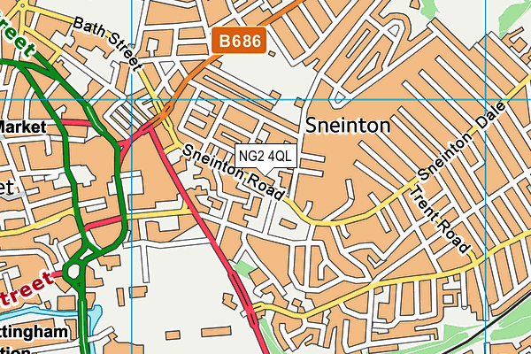 NG2 4QL map - OS VectorMap District (Ordnance Survey)